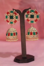 Colorful Kundan Jhumka